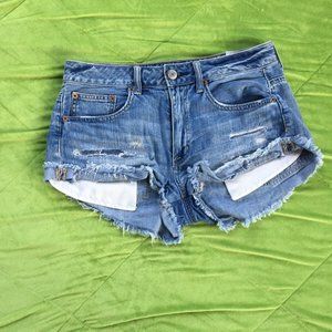 American Eagle Outfitters High-Rise Festival Denim Shorts, Size 8